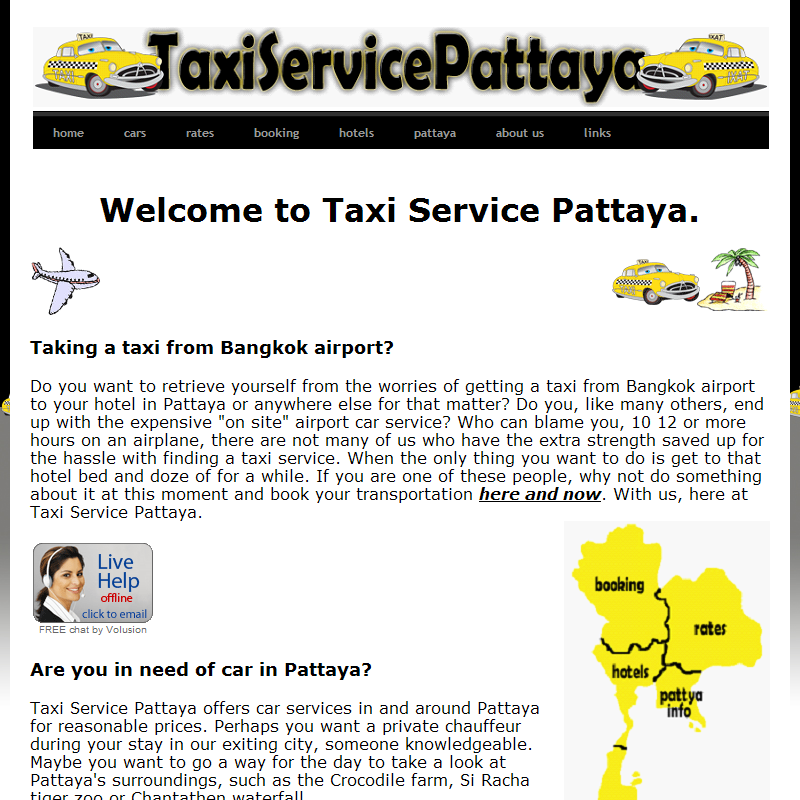 TAXI to PATTAYA with private car 1200 bath!!