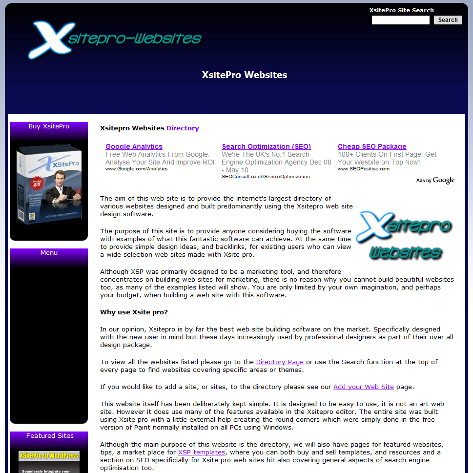 XsitePro Websites